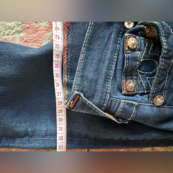 True Religion Women’s Skinny Stretch Jeans Size 24 Dark Wash Low-Rise Denim - Picture 2 of 9